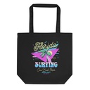 Floria Surfing Cocoa Beach Vintage Design Eco Tote Bag