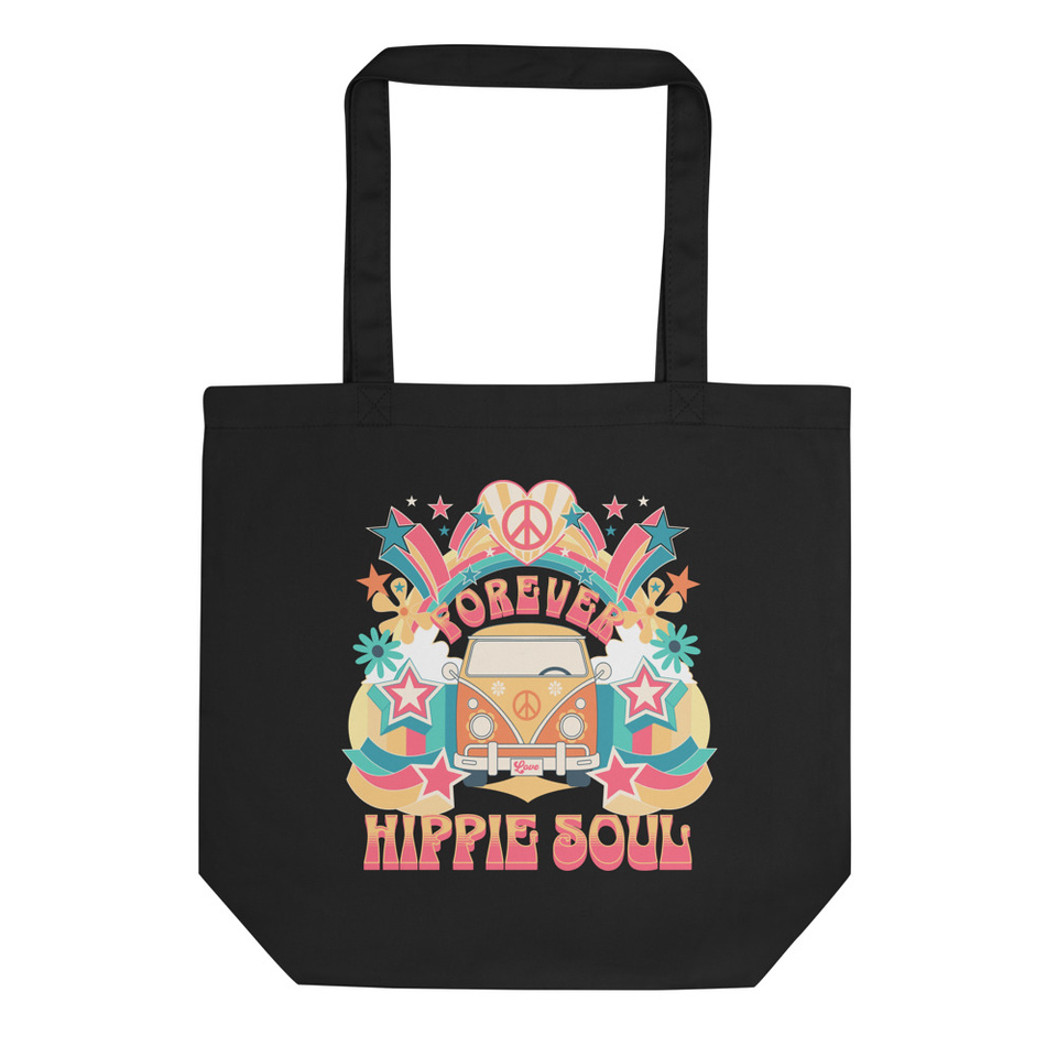 Forever Hippie Soul - Colorful Bus Eco Tote Bag