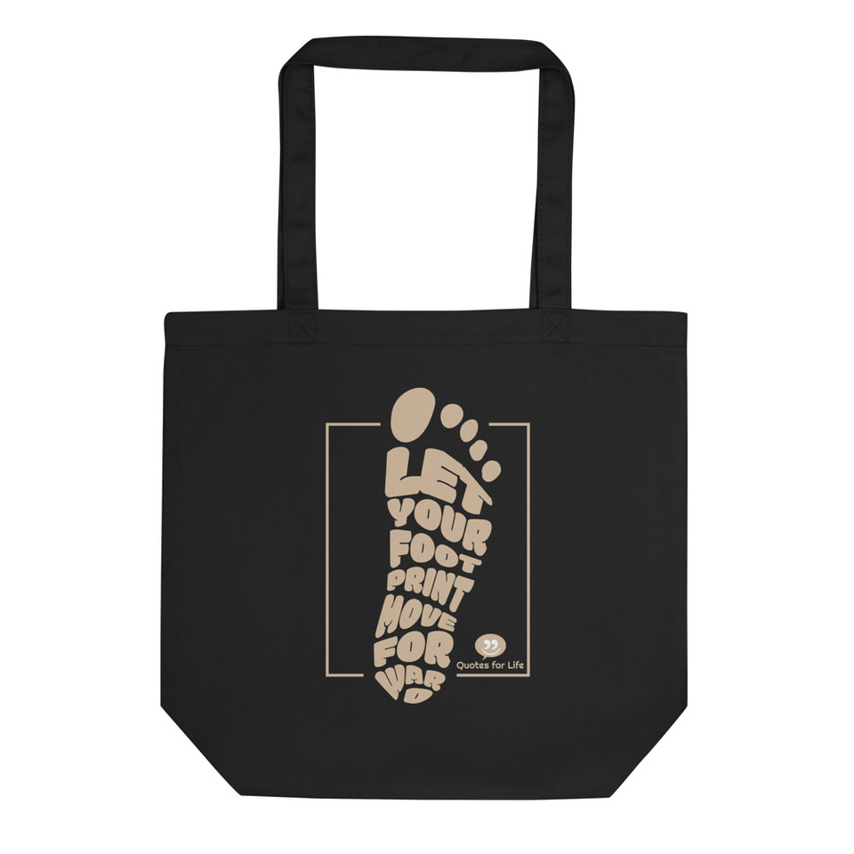 Footprint - Typographic Lettering Eco Tote Bag