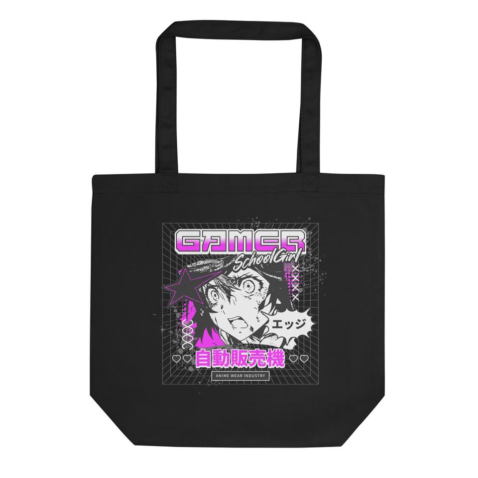 Gamer School Girl - Japanese Manga Anime Eco Tote Bag