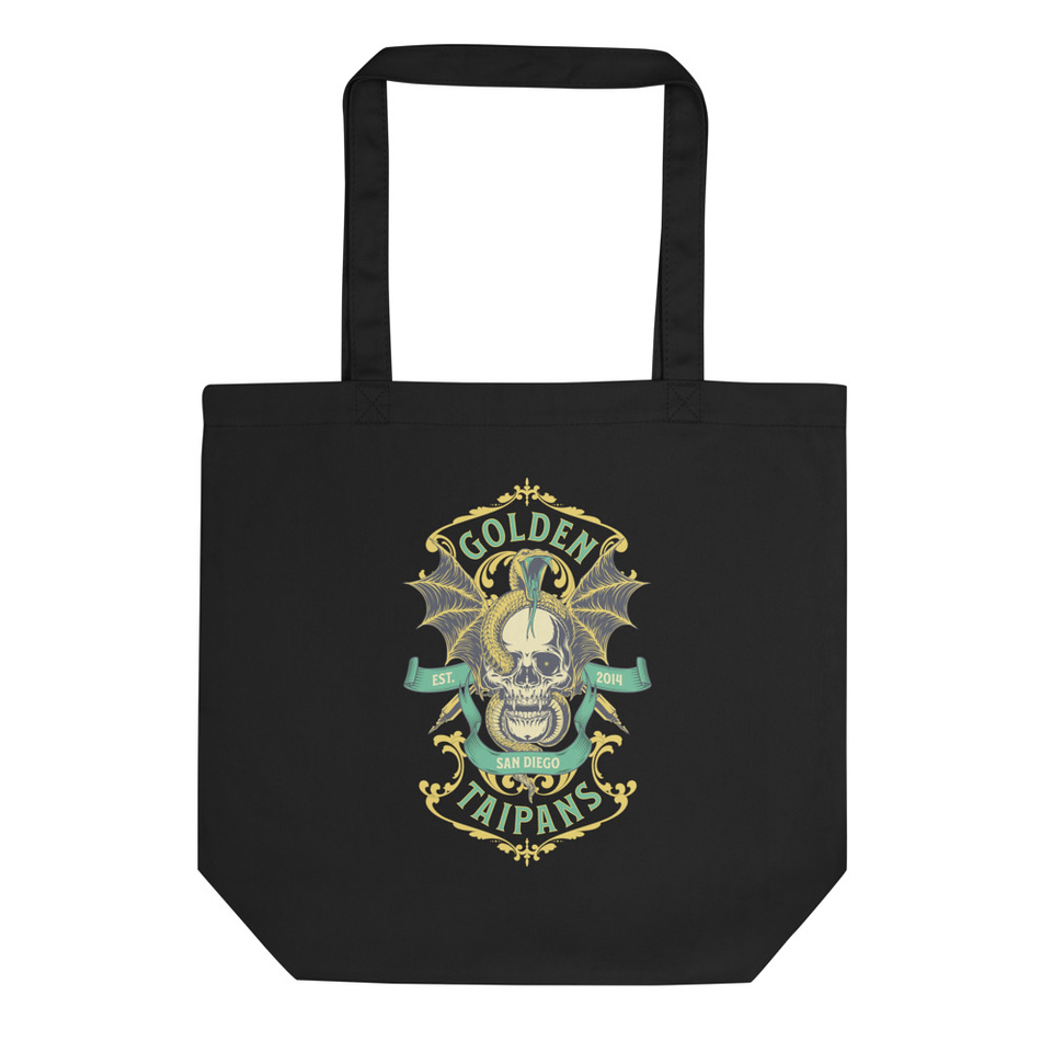 Golden Taipans San Diego - Ornate Skull Eco Tote Bag