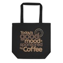 Good Mood With Coffee - Minimalist Typography Eco Tote Bag