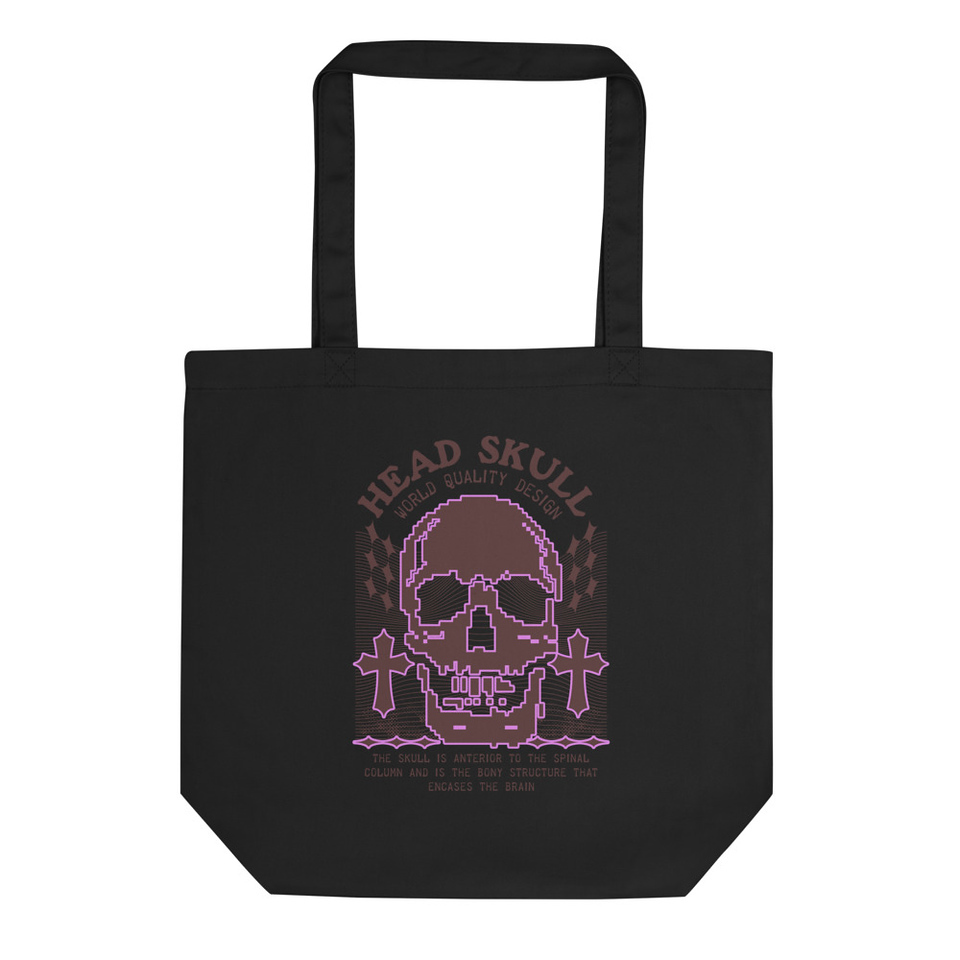 Head Skull - Metal Punk Eco Tote Bag