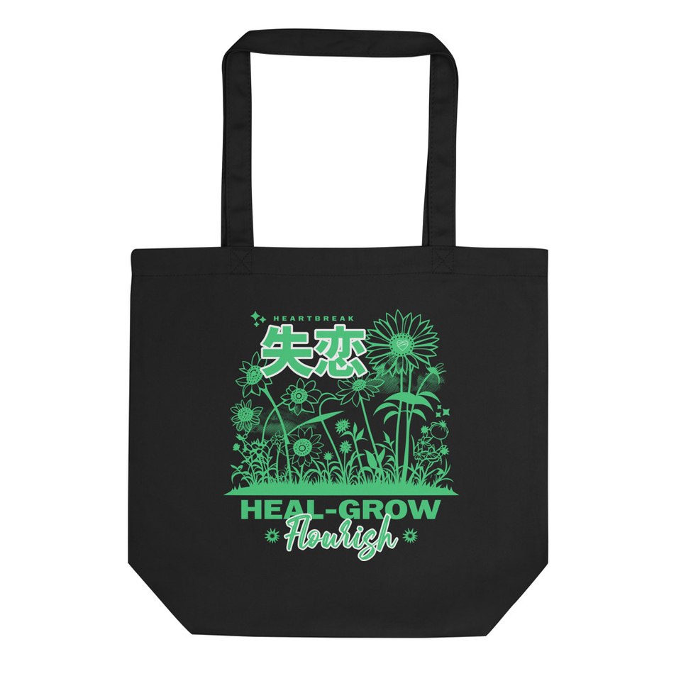 Heal Grow Flourish Flowers Eco Tote Bag