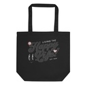 Happy Life! - Typographic Cartoon Streetwear Eco Tote Bag