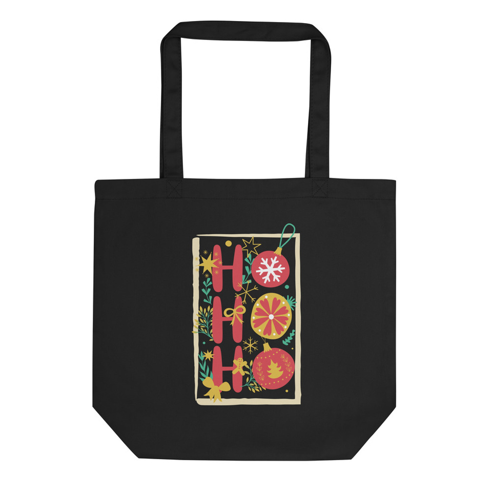 Ho, Ho, Ho - Colorful Christmas Season Eco Tote Bag