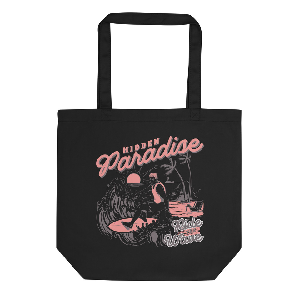 Hidden Paradise - Surfing Waves Eco Tote Bag
