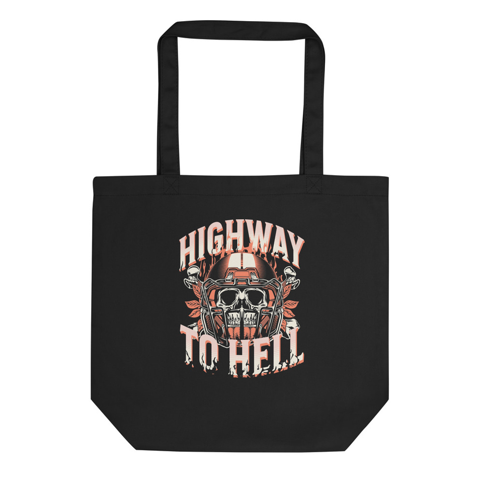 Highway To Hell - Football Skull Eco Tote Bag