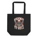 Highway To Hell - Football Skull Eco Tote Bag