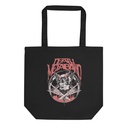 Heavy Metal Band - Dark Flaming Skull Eco Tote Bag