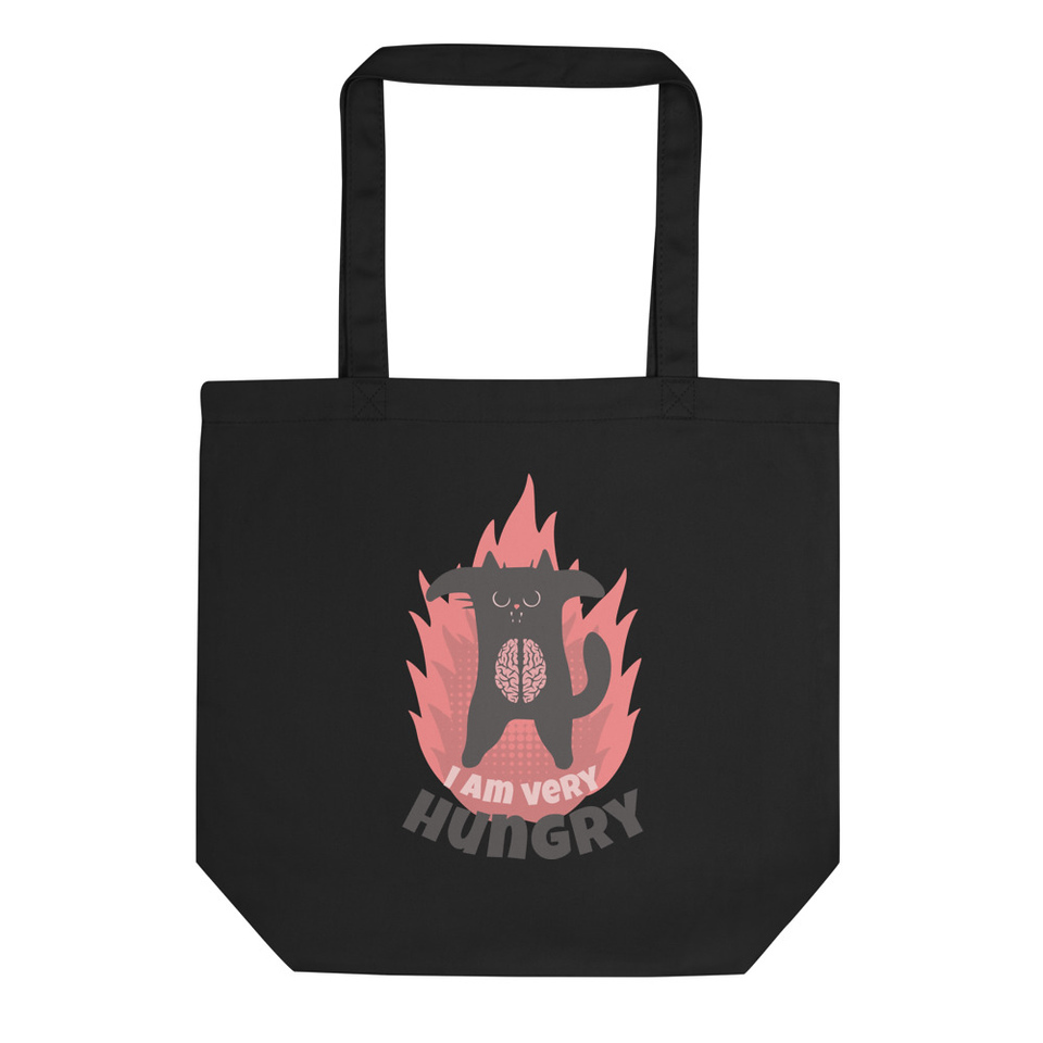 Hungry Cat - Animal Humor Eco Tote Bag
