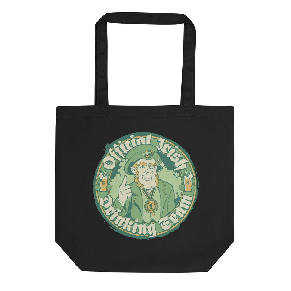 Irish Drinking Team - Leprechaun Emblem Eco Tote Bag