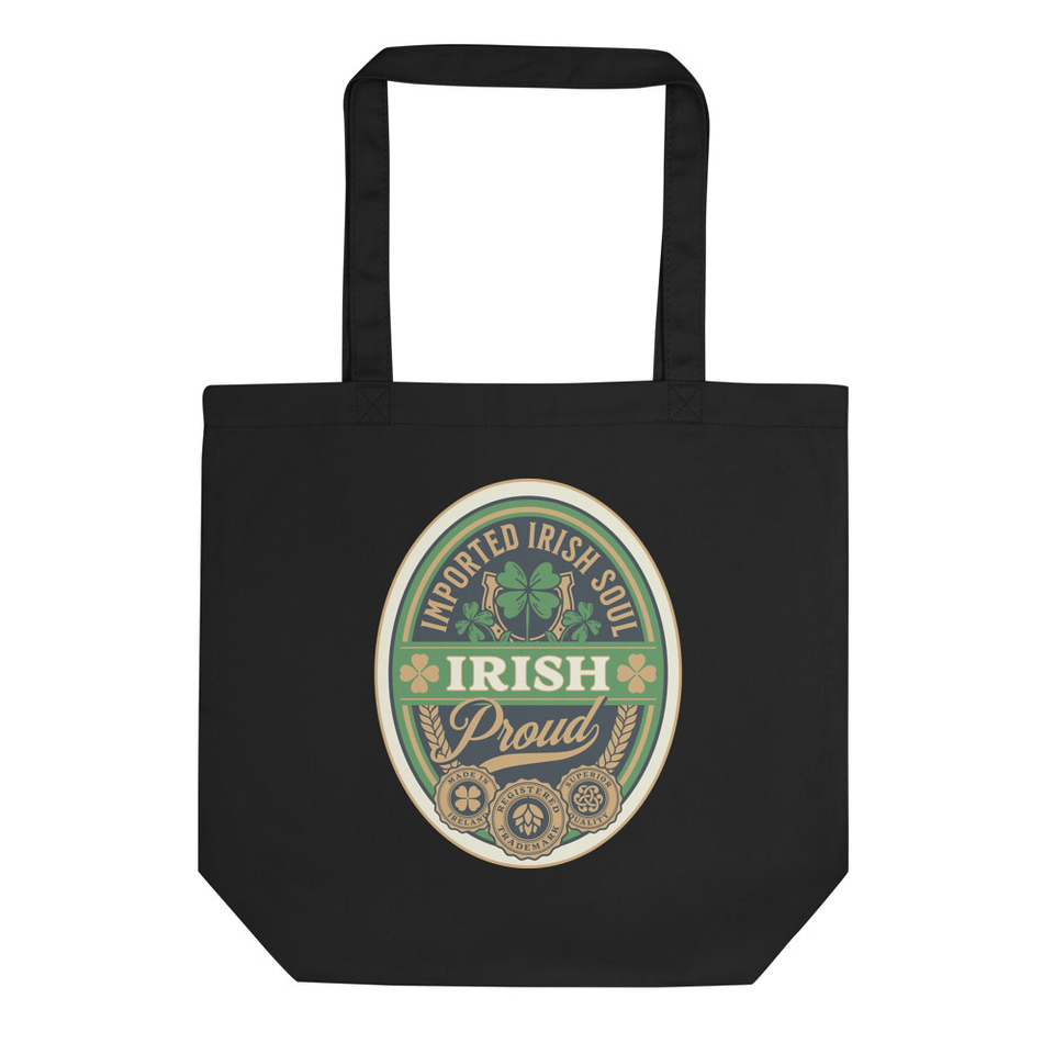 Irish Proud - 4 Leaf Clover Badge Eco Tote Bag