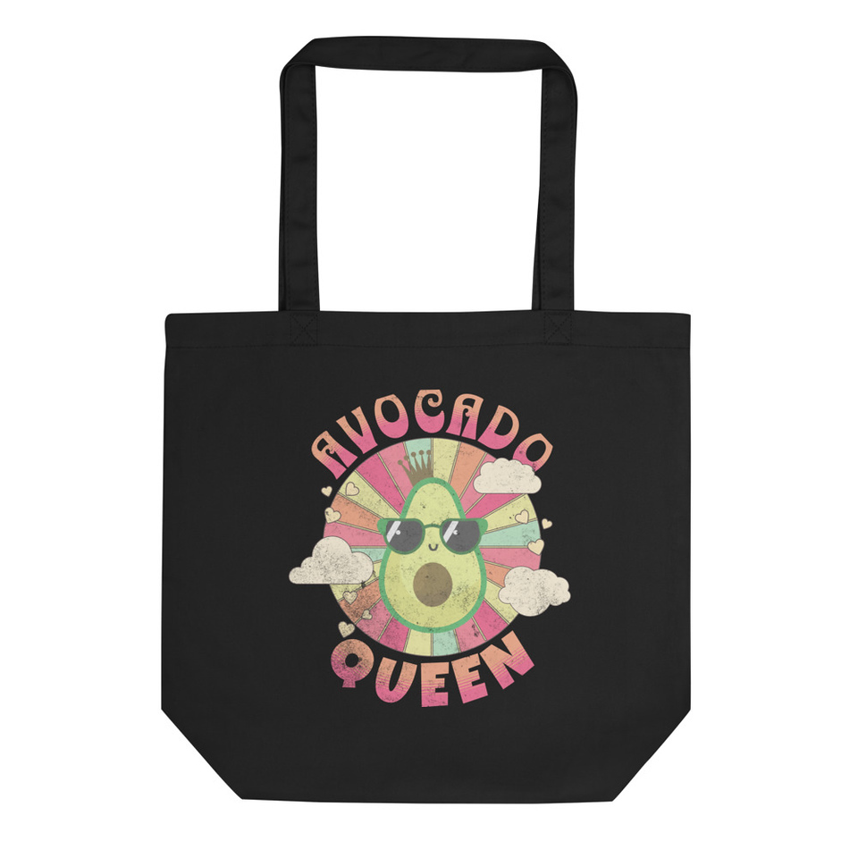 Kawaii Avocado Queen Eco Tote Bag