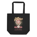 Just Peachy! - Typographic Cartoon Streetwear Eco Tote Bag