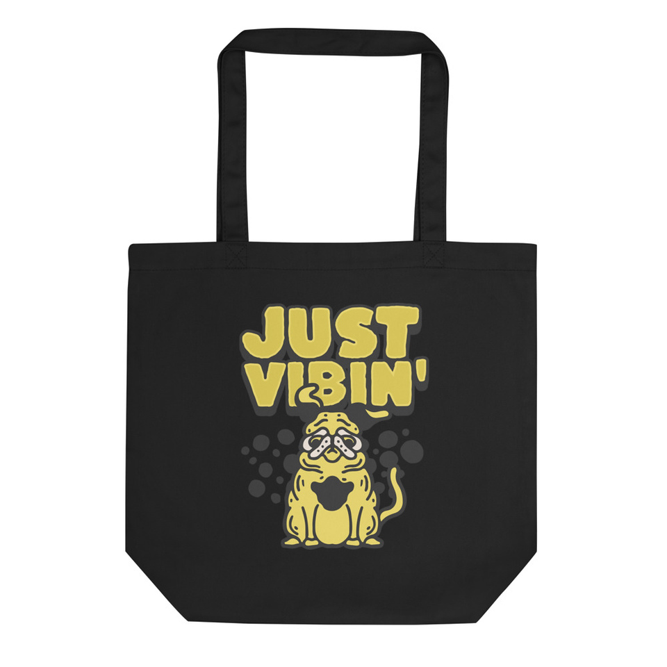 Just Vibin' - Comic Dog Eco Tote Bag