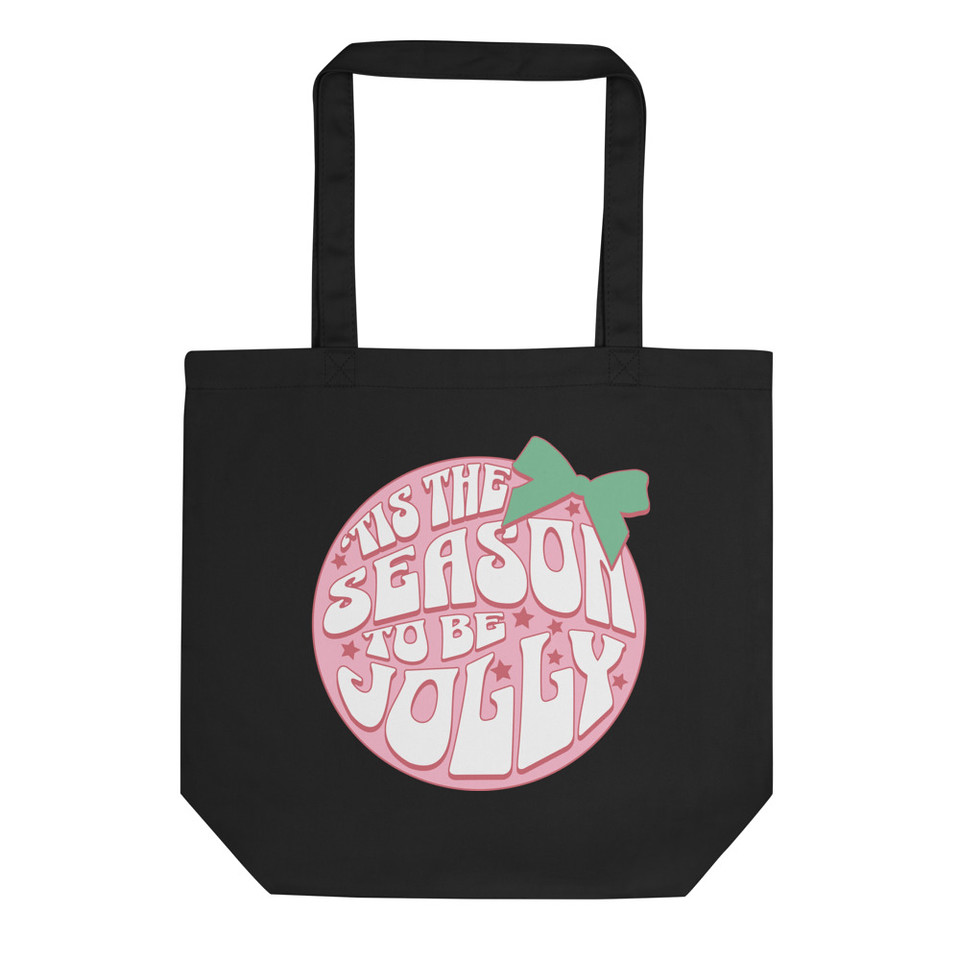 Jolly Season Warped Text Eco Tote Bag