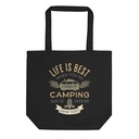 Life is Best Camping - Retro Campervan Eco Tote Bag