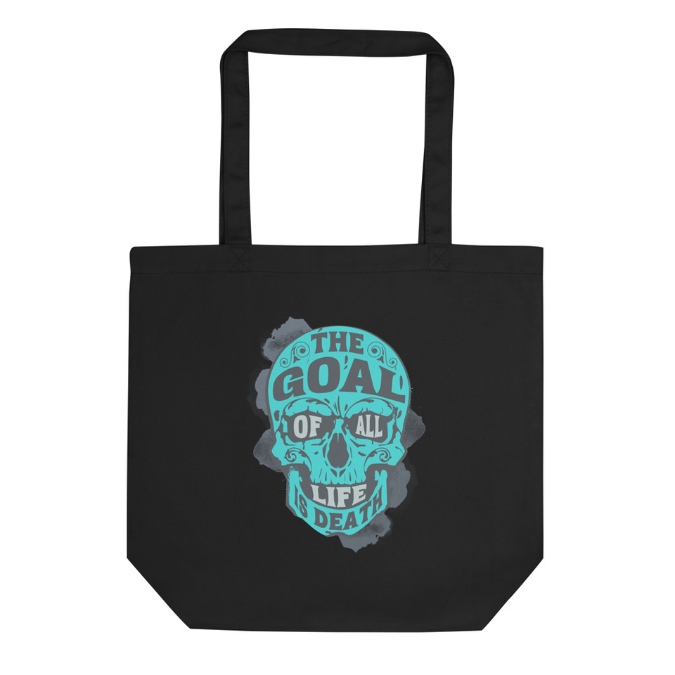 Life and Death - Silhouette Typography Eco Tote Bag