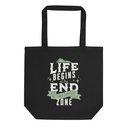 Life Begins Quote - Mountain Adventure Eco Tote Bag
