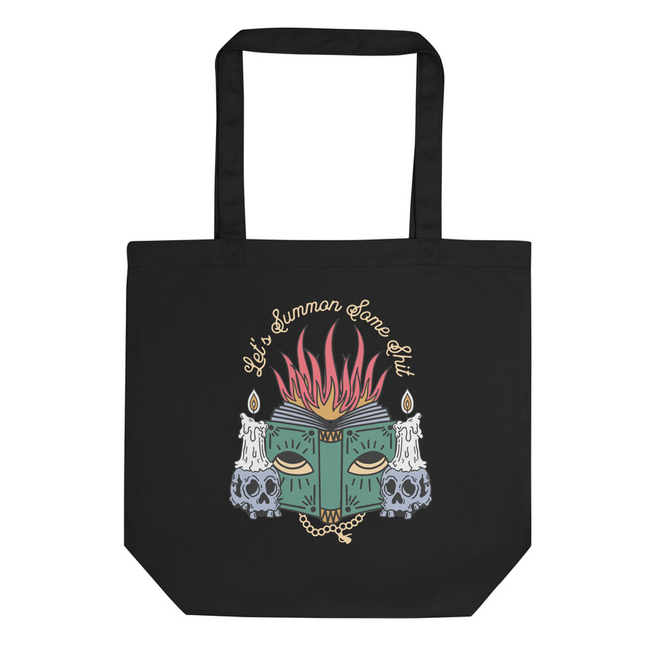 Let's Summon - Ritual Flaming Book Eco Tote Bag