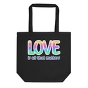 Love Matters - Rainbow Lettering Eco Tote Bag