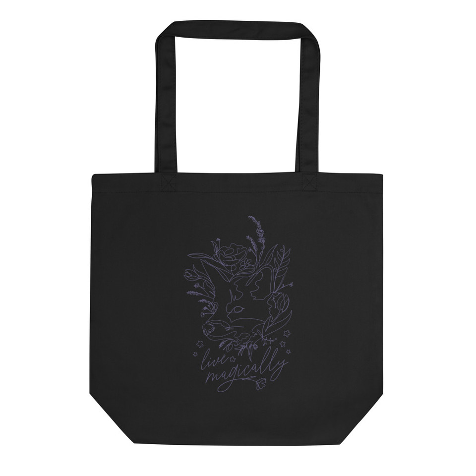 Live Magically - Handmade Monoline Eco Tote Bag