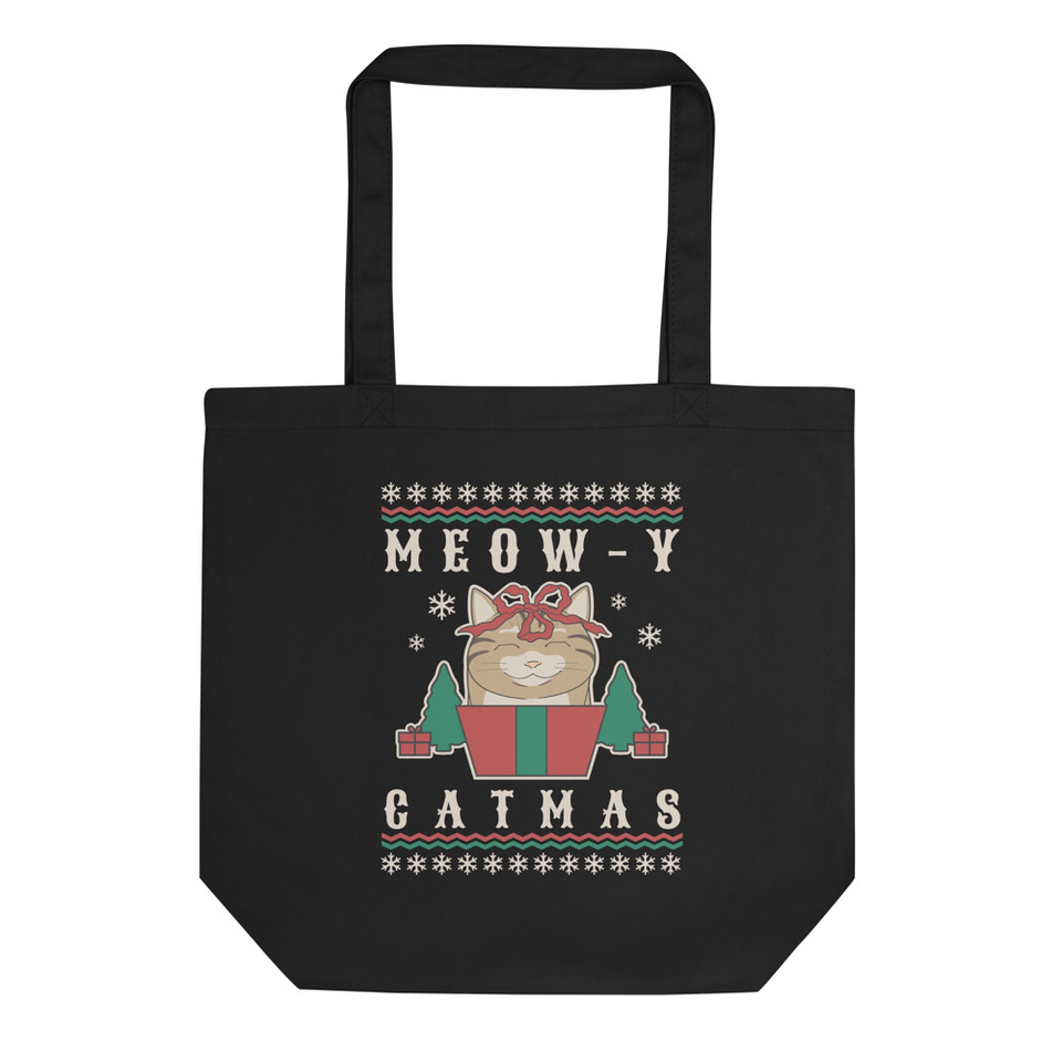 Meow-y Catmas - Funny Holiday Eco Tote Bag