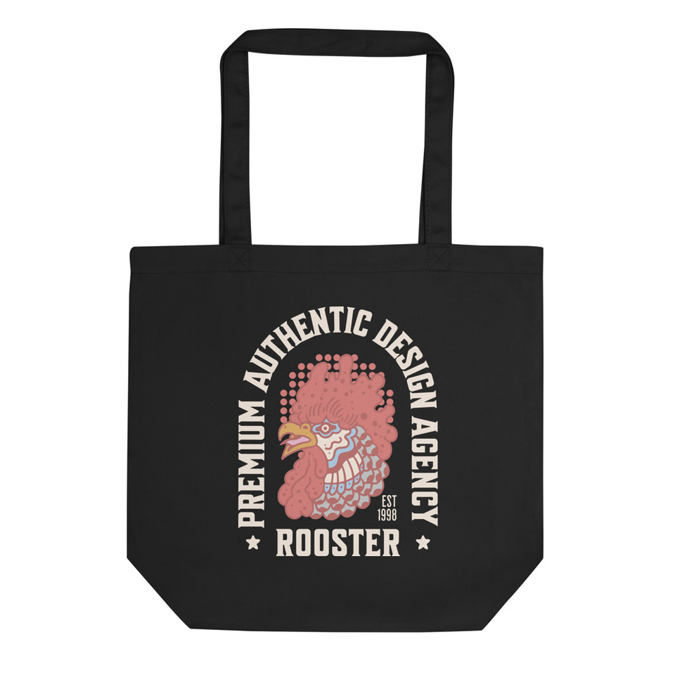 Minimalist Clothing Design - Rooster Eco Tote Bag