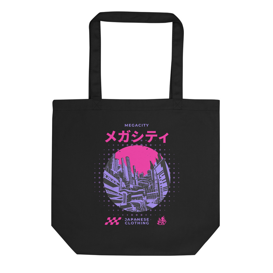 Megacity Japanese Apparel - Neon Dystopia Eco Tote Bag