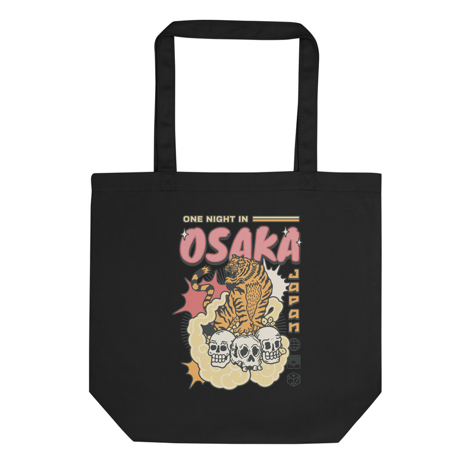 One Night in Osaka - Skull and Tiger Eco Tote Bag