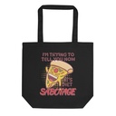 Pizza Sabotage - Comic Cartoon Eco Tote Bag