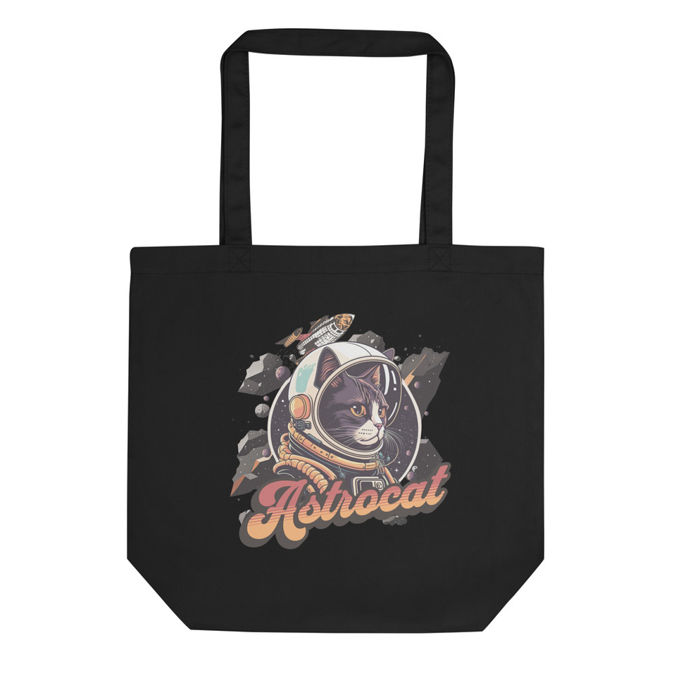 Astrocat - Retro graphic Eco Tote Bag
