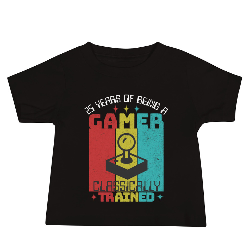 25 Years of Being A Gamer Baby Staple Tee