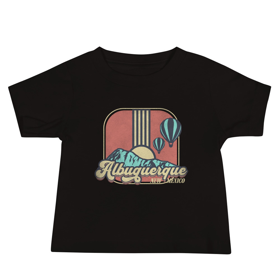 Albuquerque - Retro Hot Air Baloon Baby Staple Tee