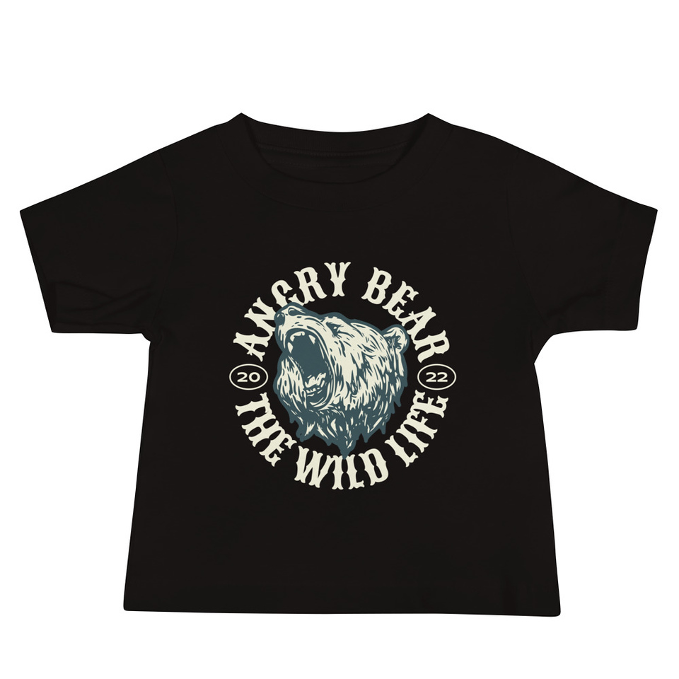 Angry Bear - Wild Life Animal Baby Staple Tee