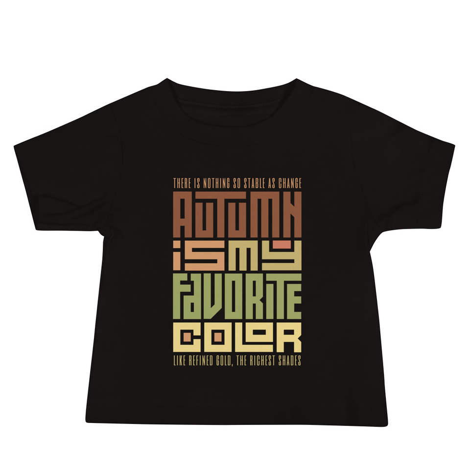 Autumn is my Favorite Color - Lettering Baby Staple Tee