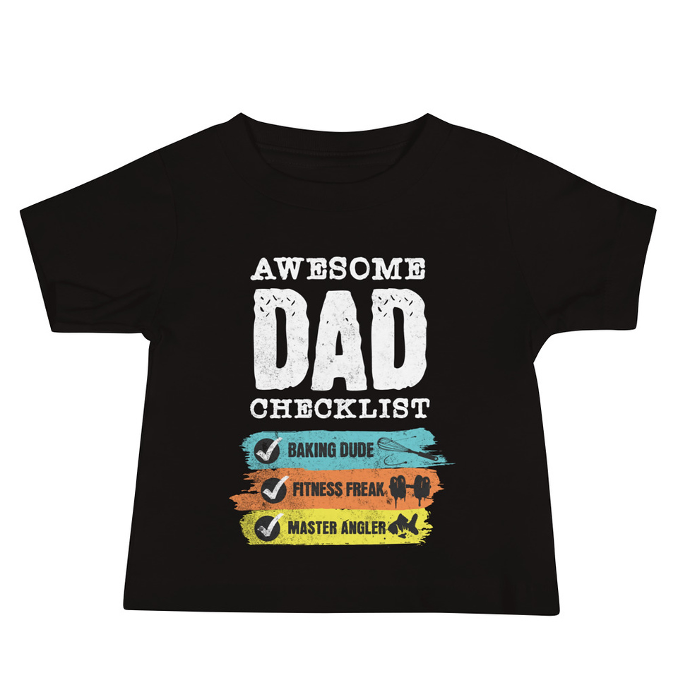 Awesome Dad Checklist Baby Staple Tee