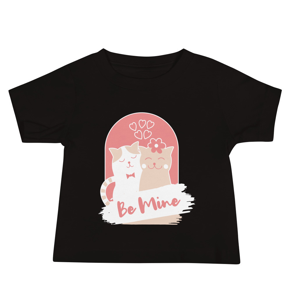 Be Mine - Cute Cat Couple Baby Staple Tee
