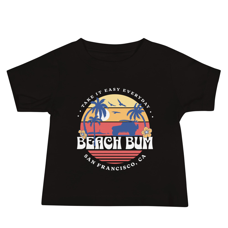 Beach Bum - Sunset Surfing Baby Staple Tee