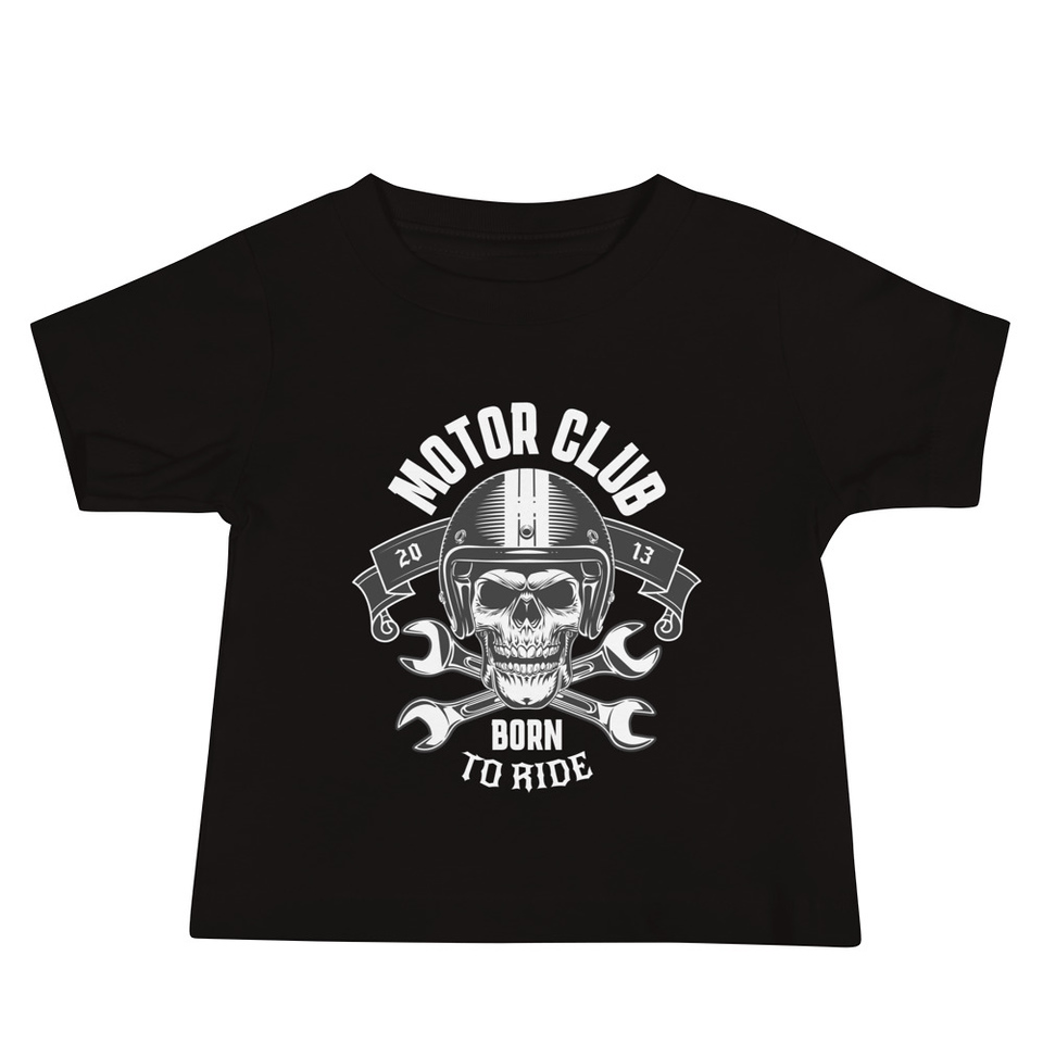 Born to Ride - Biker Club Skull  Baby Staple Tee