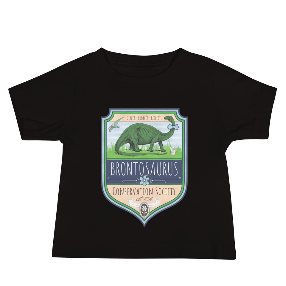 Brontosaurus Conservation Society Baby Staple Tee