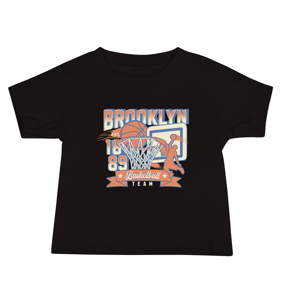 Brooklyn Basketball Team - Athletic Sports Baby Staple Tee