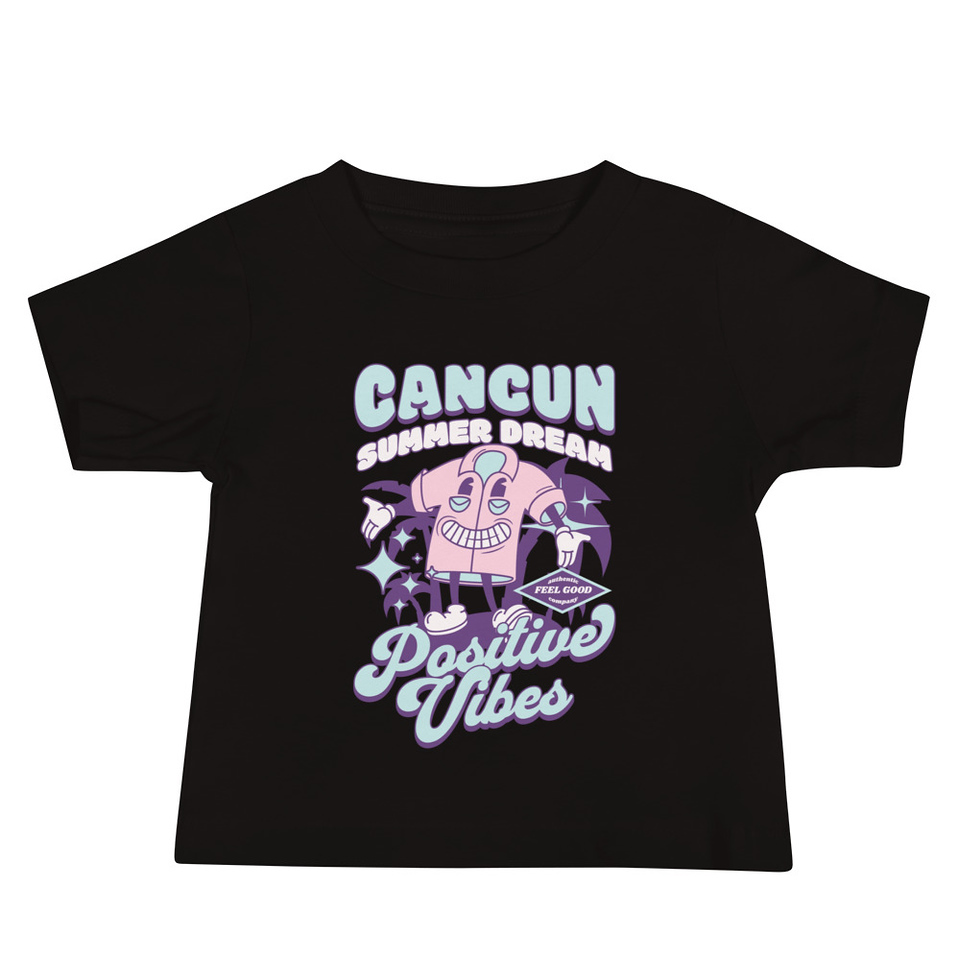 Cancun Positive Vibes Baby Staple Tee