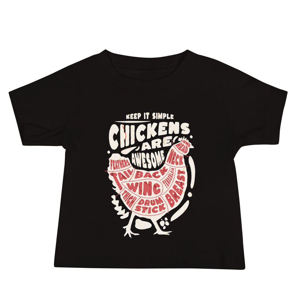 Chickens Are Awesome - Butcher Cuts Baby Staple Tee