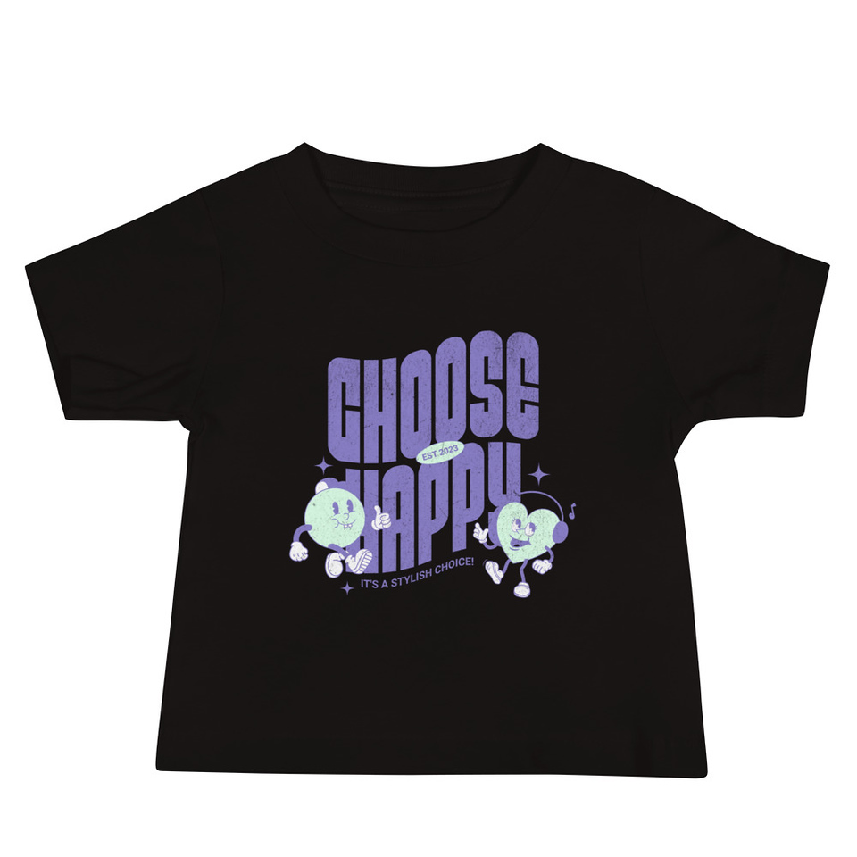 Choose Happy (2) Baby Staple Tee