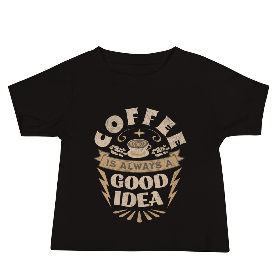 Coffee is always a good idea - Lightning Bolt Baby Staple Tee