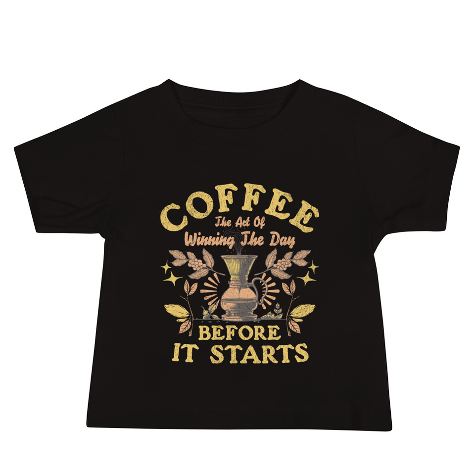Coffee, The art of Winning The Day Baby Staple Tee
