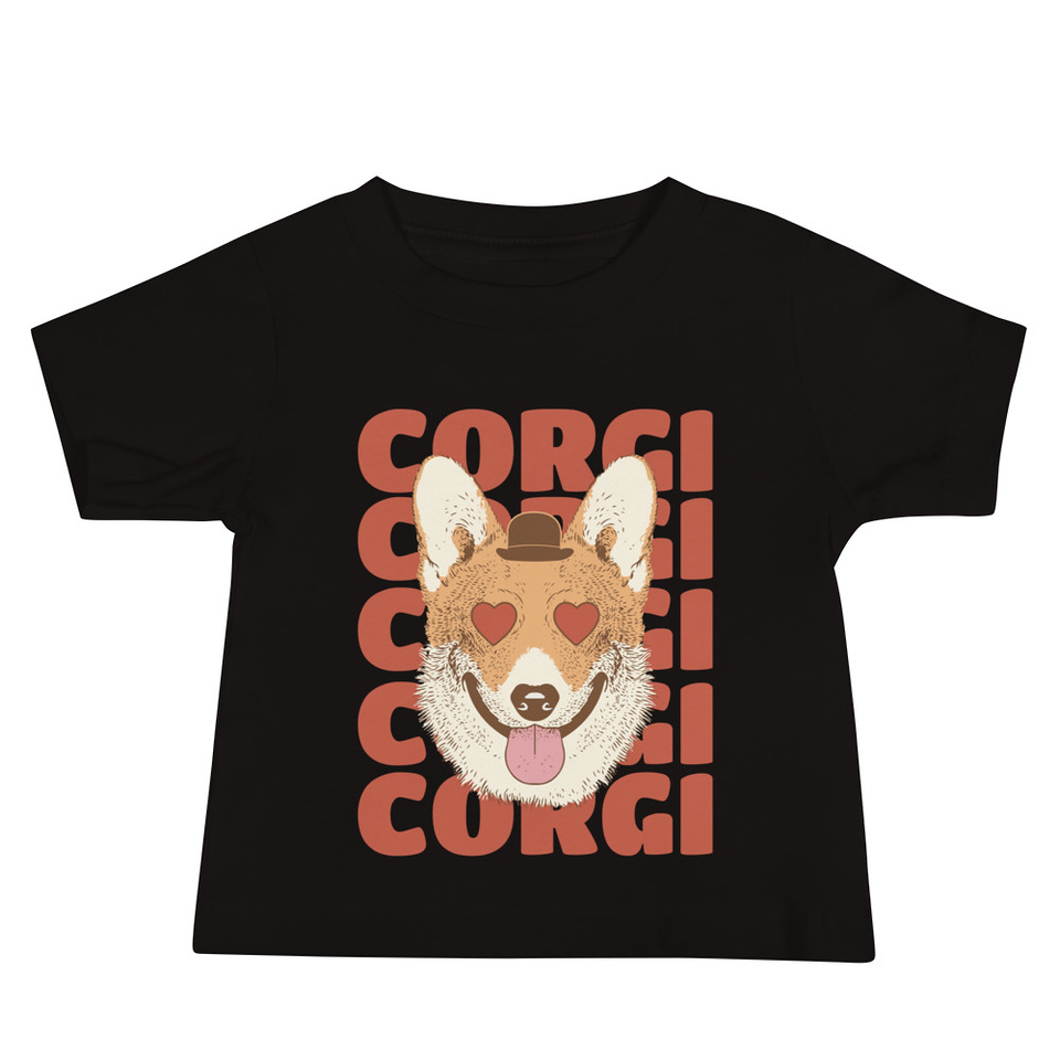 Corgi Loves - Cute Dog Baby Staple Tee