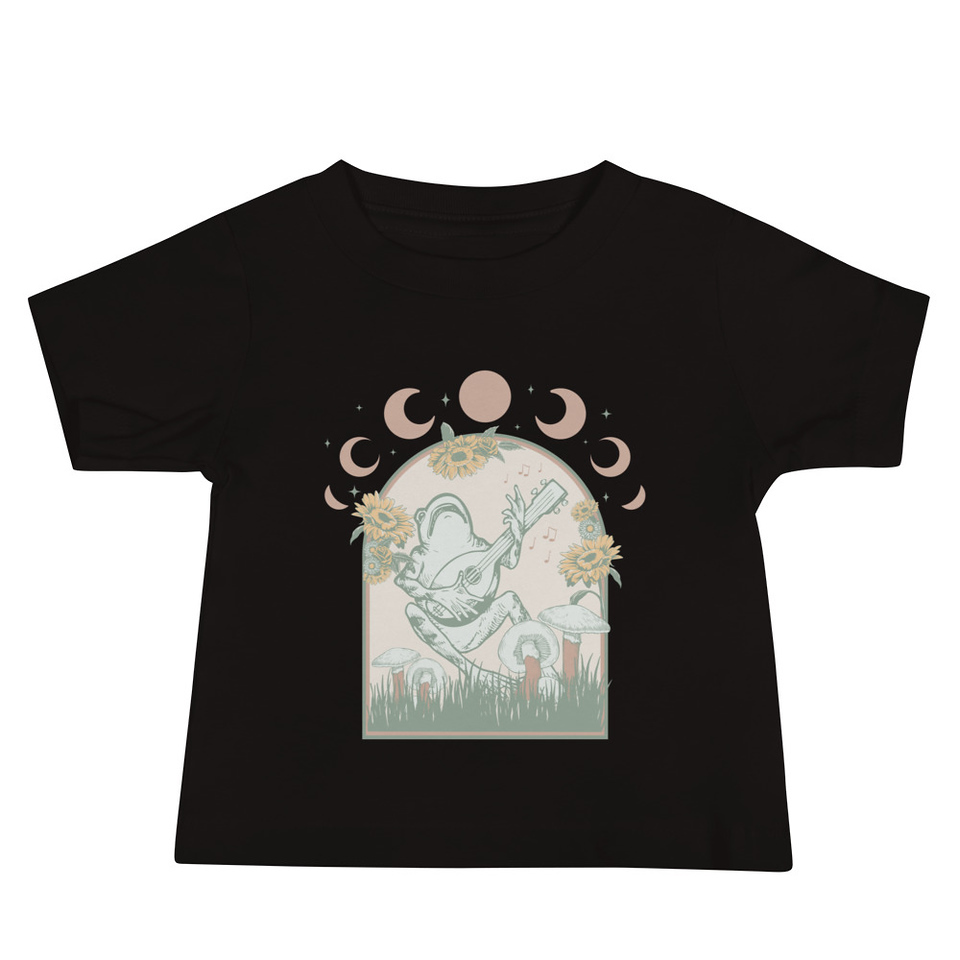 Cottagecore Frog Botanical Baby Staple Tee